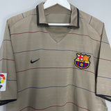 Shop 2003/04 BARCELONA RONALDINHO #10 AWAY SHIRT (XL) NIKE, classic football shirts, vintage football shirts & retro soccer jerseys at Cult Kits