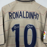 Shop 2003/04 BARCELONA RONALDINHO #10 AWAY SHIRT (XL) NIKE, classic football shirts, vintage football shirts & retro soccer jerseys at Cult Kits