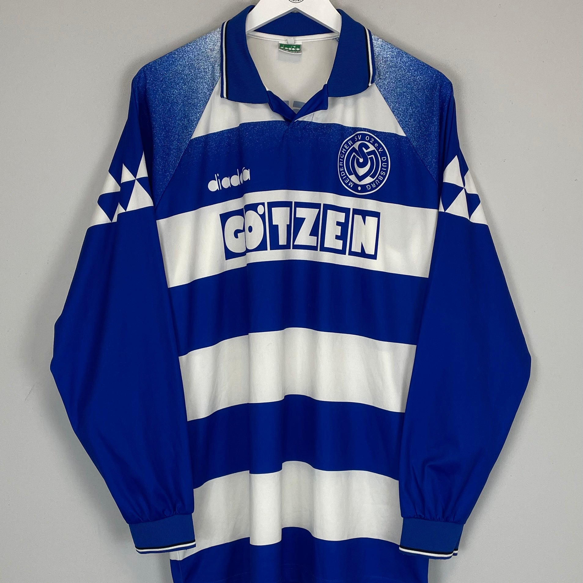 Shop 1993/96 MSV DUISBERG L/S HOME SHIRT (L) DIADORA, classic football shirts, vintage football shirts & retro soccer jerseys at Cult Kits