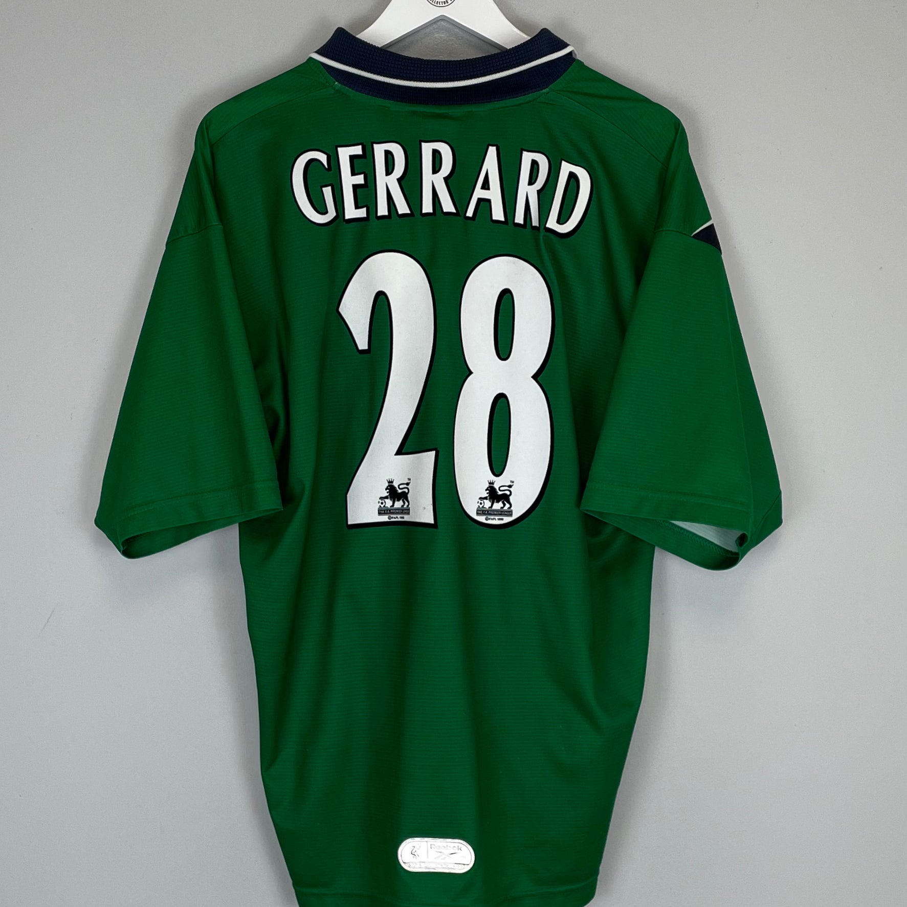 Shop 1999/00 LIVERPOOL GERRARD #28 AWAY SHIRT (L) REEBOK, classic football shirts, vintage football shirts & retro soccer jerseys at Cult Kits