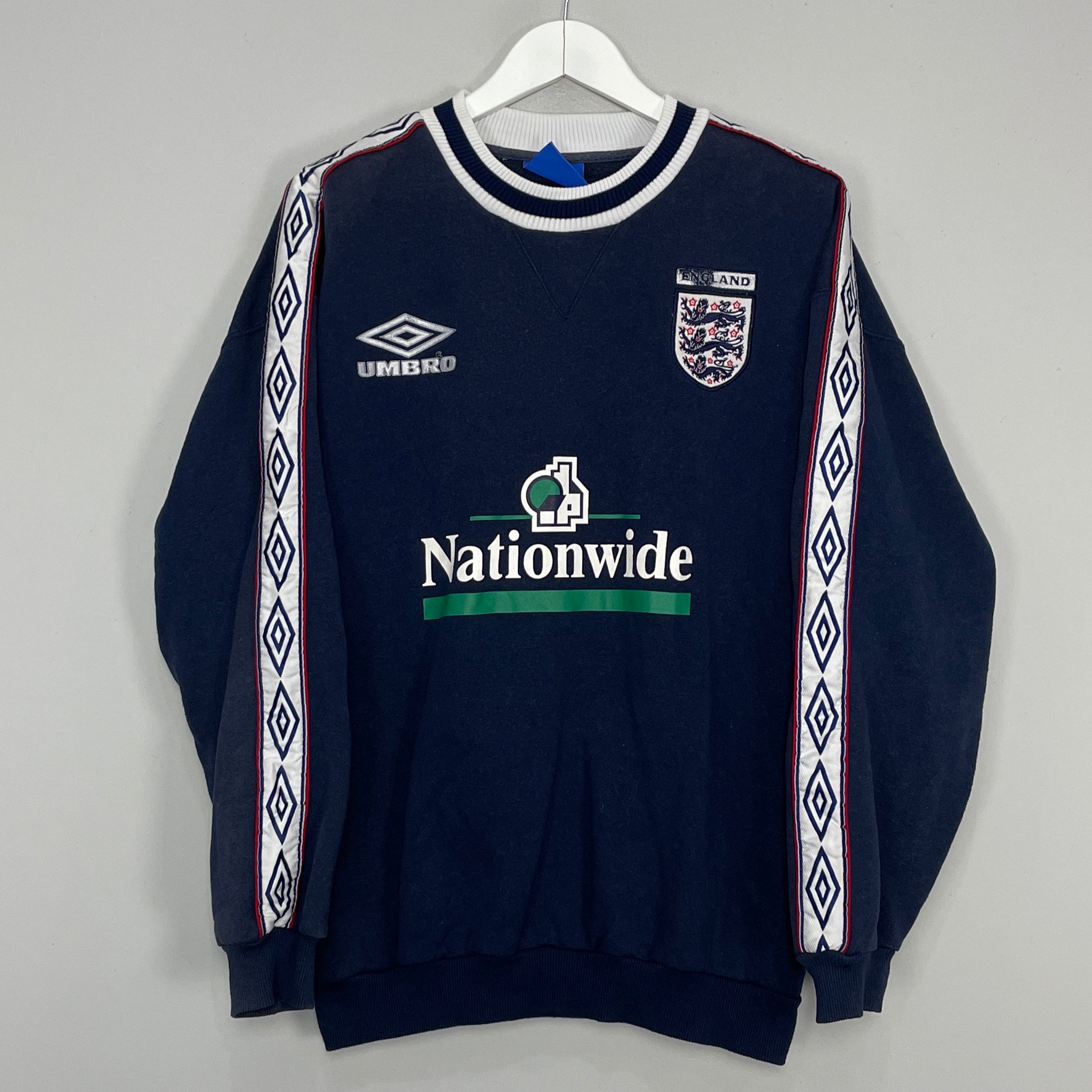 Shop 1999/00 ENGLAND JUMPER (L) UMBRO, classic football shirts, vintage football shirts & retro soccer jerseys at Cult Kits
