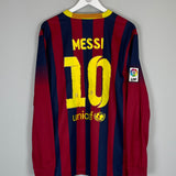 Shop 2013/14 BARCELONA MESSI #10 L/S HOME SHIRT (XL) NIKE, classic football shirts, vintage football shirts & retro soccer jerseys at Cult Kits