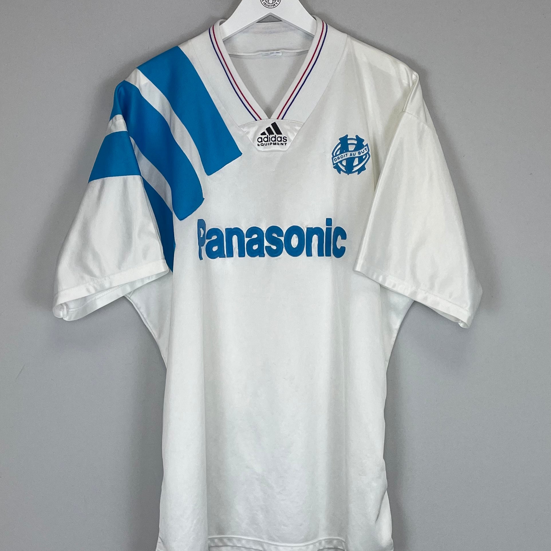 Shop 1991/92 MARSEILLE HOME SHIRT (L) ADIDAS, classic football shirts, vintage football shirts & retro soccer jerseys at Cult Kits