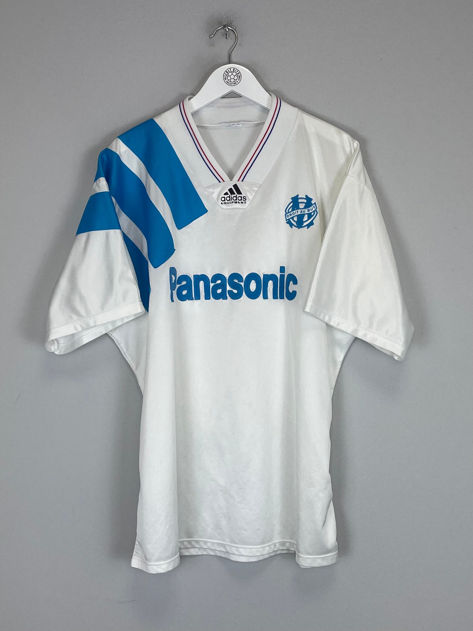 Shop 1991/92 MARSEILLE HOME SHIRT (L) ADIDAS, classic football shirts, vintage football shirts & retro soccer jerseys at Cult Kits