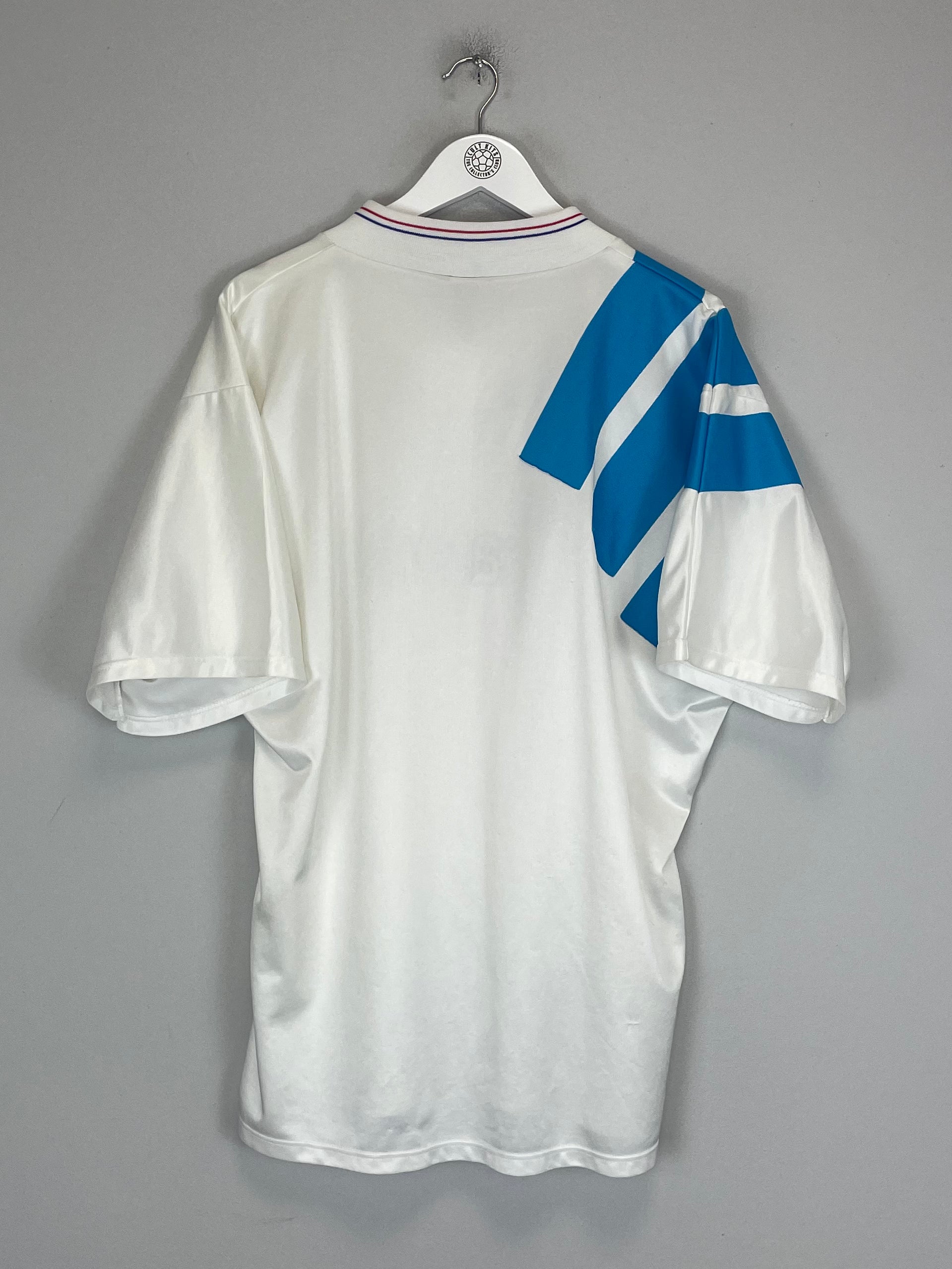 Shop 1991/92 MARSEILLE HOME SHIRT (L) ADIDAS, classic football shirts, vintage football shirts & retro soccer jerseys at Cult Kits