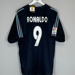 Shop 2003/04 REAL MADRID RONALDO #9 *BNWT* AWAY SHIRT (XL) ADIDAS, classic football shirts, vintage football shirts & retro soccer jerseys at Cult Kits