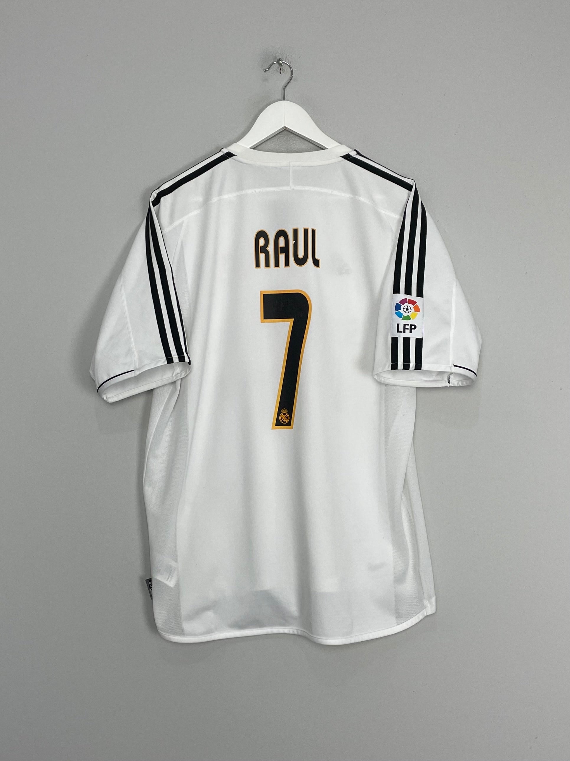 Shop 2003/04 REAL MADRID RAUL #7 HOME SHIRT (L) ADIDAS, classic football shirts, vintage football shirts & retro soccer jerseys at Cult Kits
