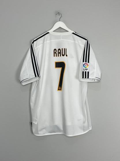 2003/04 REAL MADRID RAUL #7 HOME SHIRT (L) ADIDAS
