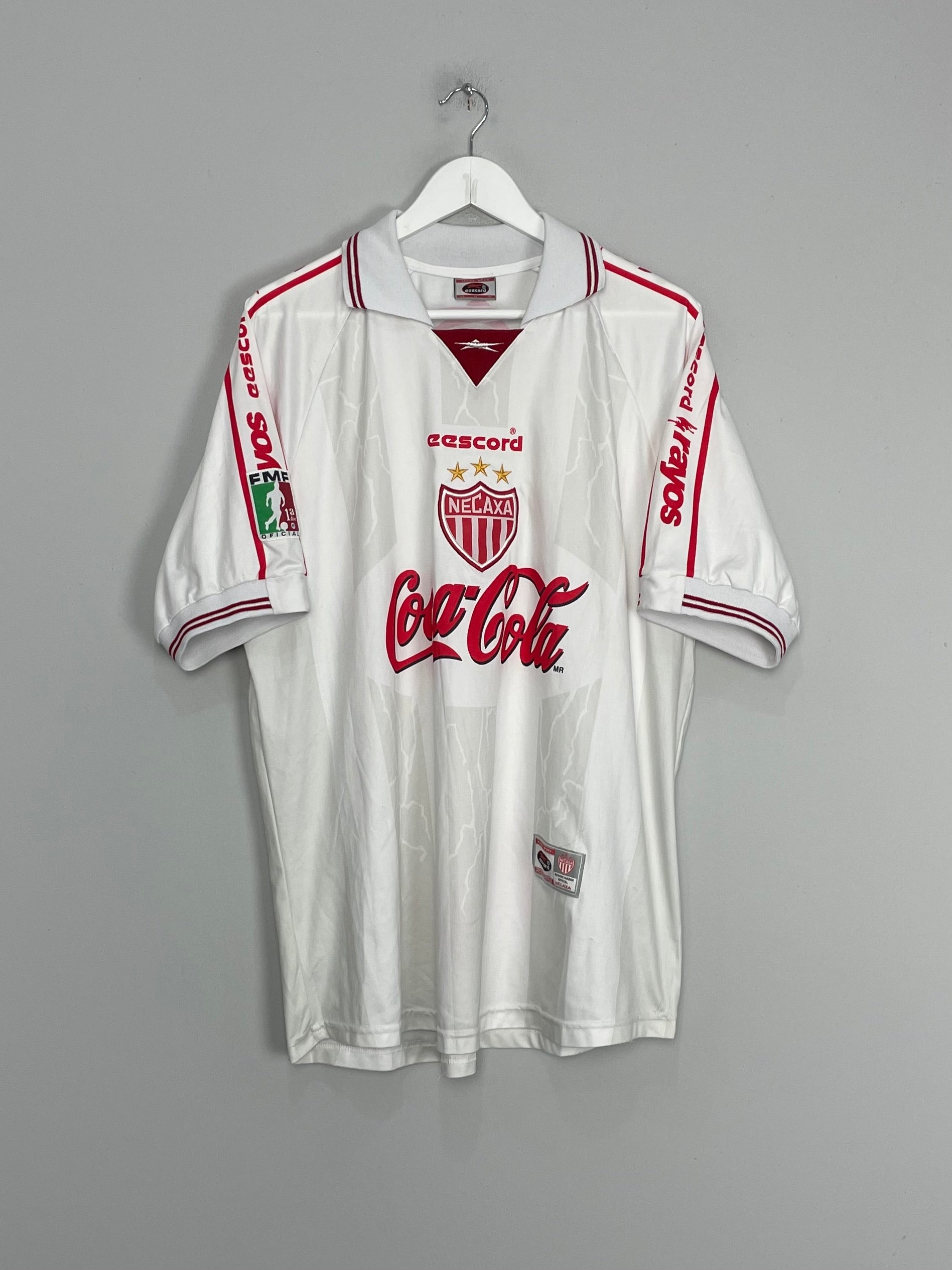 Shop 1999/00 NECAXA AWAY SHIRT (XL) EESCORD, classic football shirts, vintage football shirts & retro soccer jerseys at Cult Kits