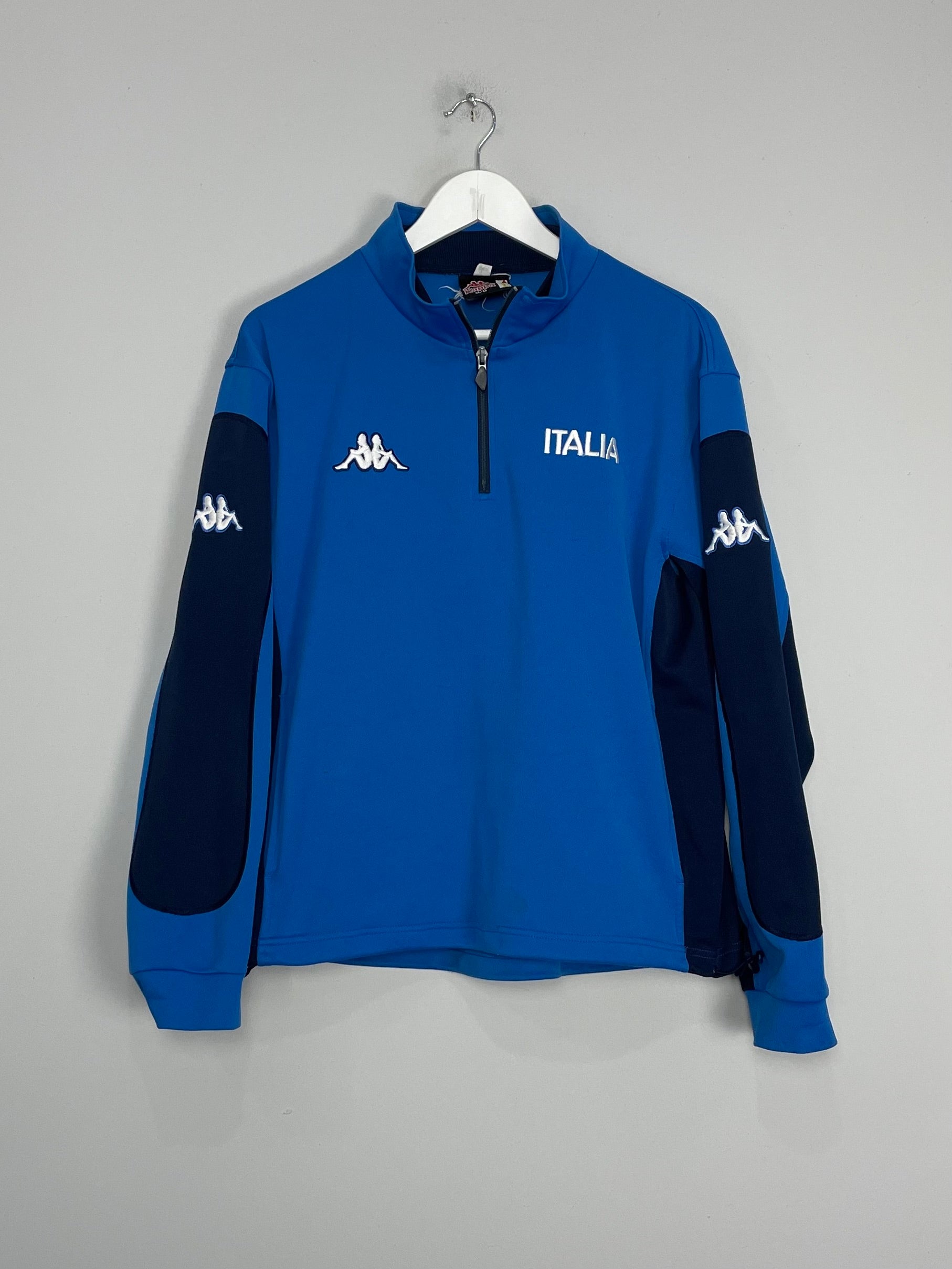 Shop 1999/01 ITALY 1/4 ZIP DRILL TOP (M) KAPPA, classic football shirts, vintage football shirts & retro soccer jerseys at Cult Kits