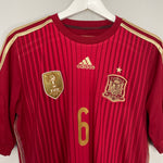 Shop 2013/15 SPAIN A.INIESTA #6 HOME SHIRT (M) ADIDAS, classic football shirts, vintage football shirts & retro soccer jerseys at Cult Kits