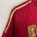 Shop 2013/15 SPAIN A.INIESTA #6 HOME SHIRT (M) ADIDAS, classic football shirts, vintage football shirts & retro soccer jerseys at Cult Kits