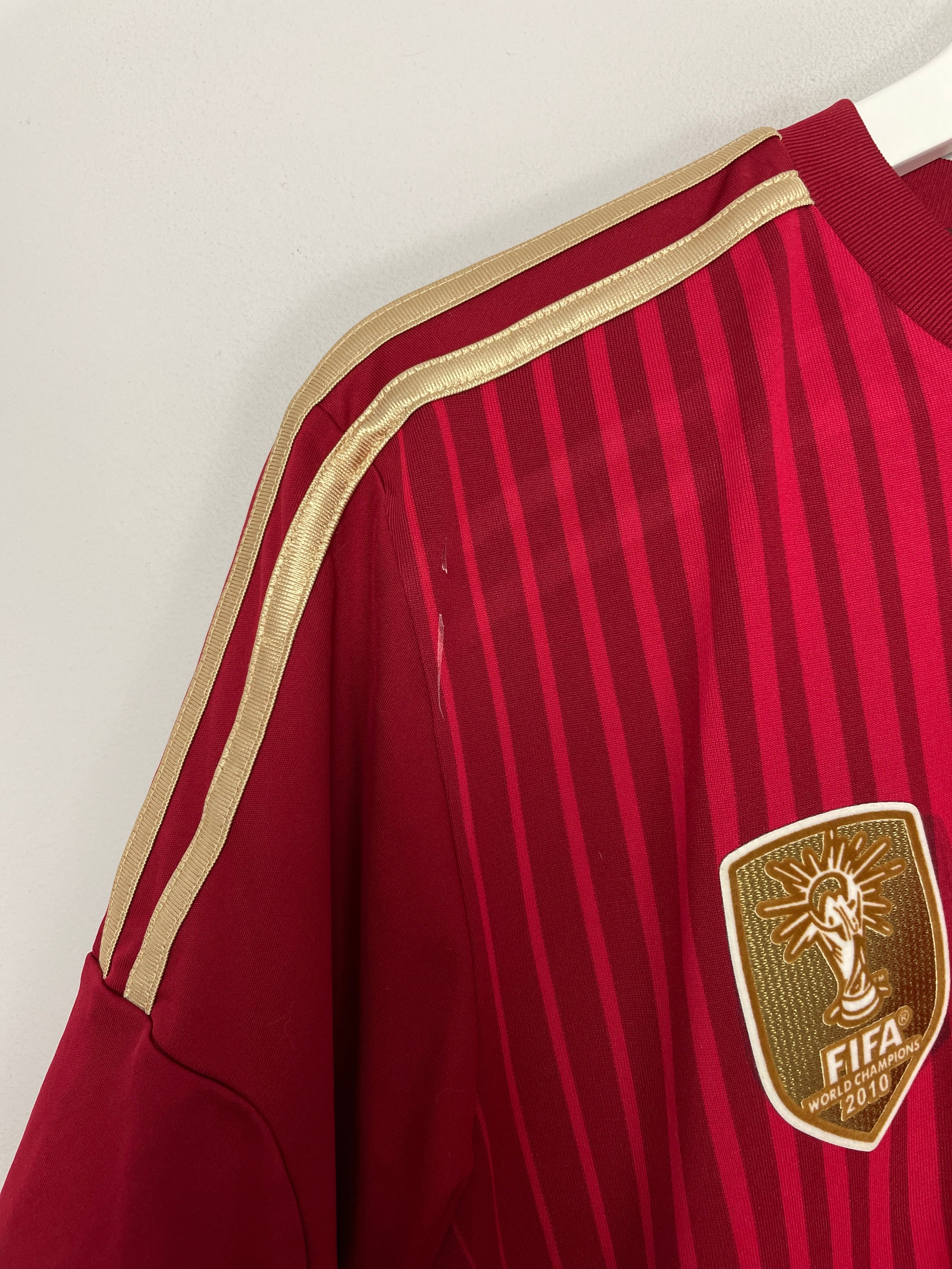 Shop 2013/15 SPAIN A.INIESTA #6 HOME SHIRT (M) ADIDAS, classic football shirts, vintage football shirts & retro soccer jerseys at Cult Kits