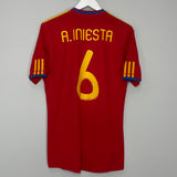 Shop 2010/11 SPAIN A.INIESTA #6 HOME SHIRT (M) ADIDAS, classic football shirts, vintage football shirts & retro soccer jerseys at Cult Kits