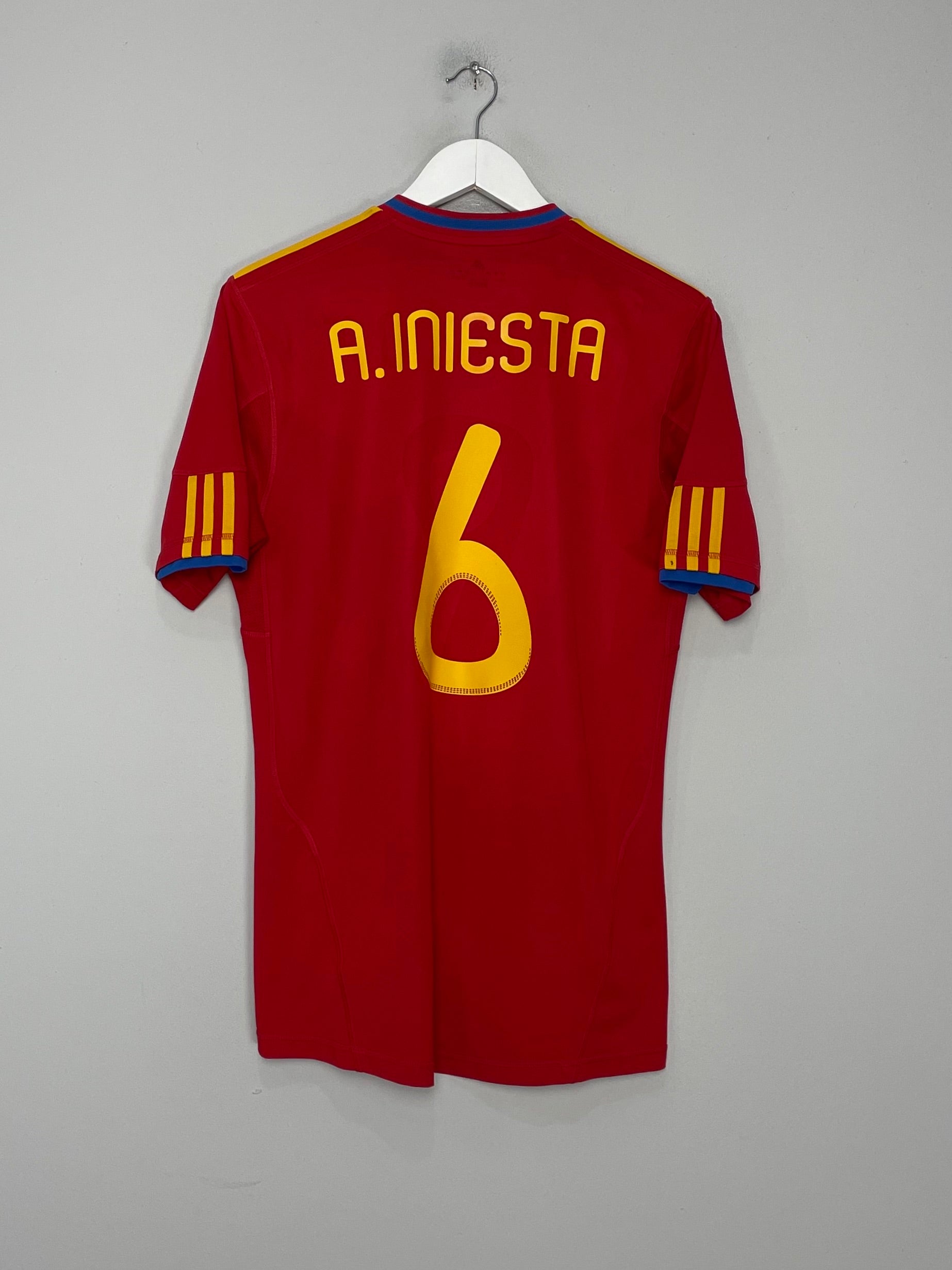 Shop 2010/11 SPAIN A.INIESTA #6 HOME SHIRT (M) ADIDAS, classic football shirts, vintage football shirts & retro soccer jerseys at Cult Kits