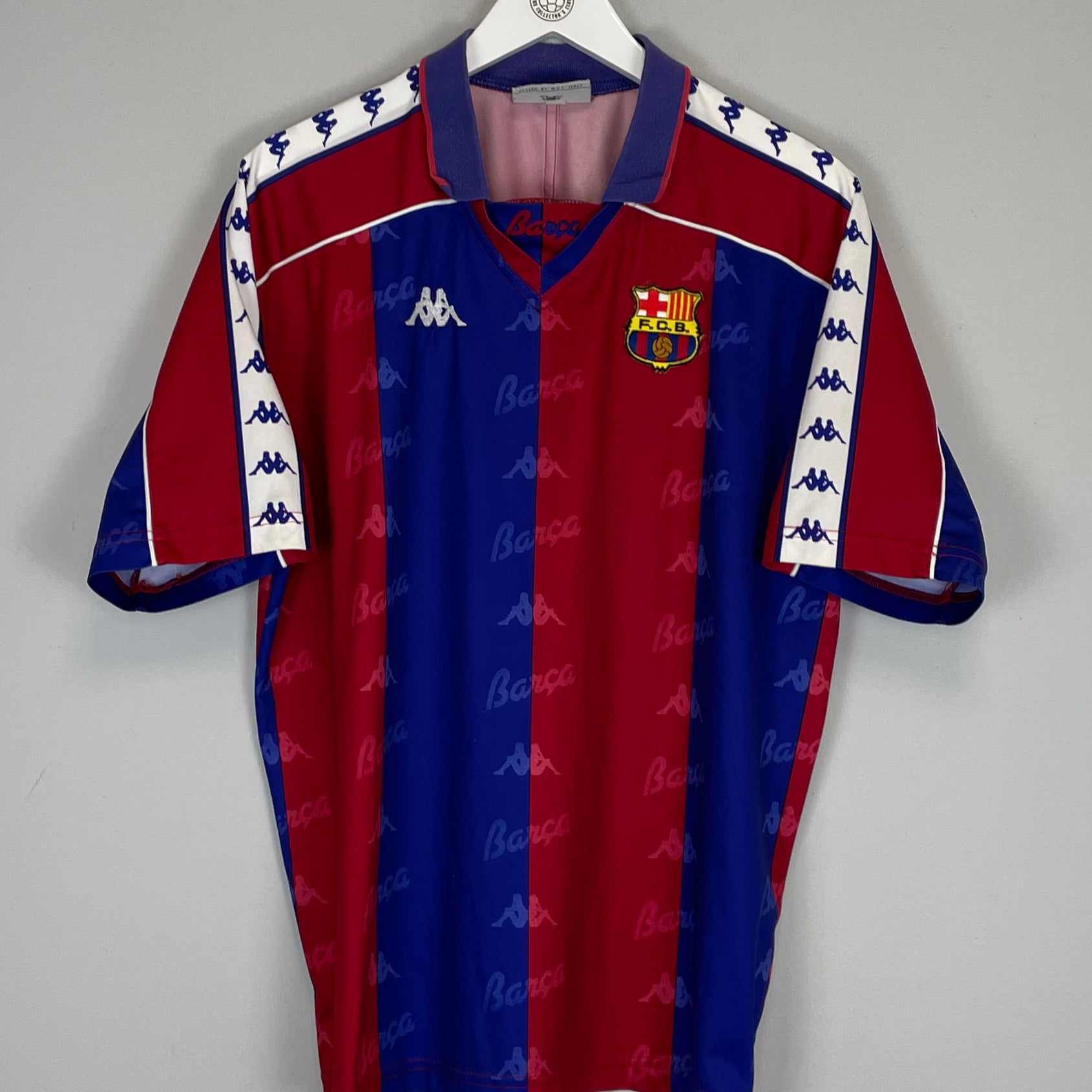 Shop 1992/95 BARCELONA HOME SHIRT (L) KAPPA, classic football shirts, vintage football shirts & retro soccer jerseys at Cult Kits