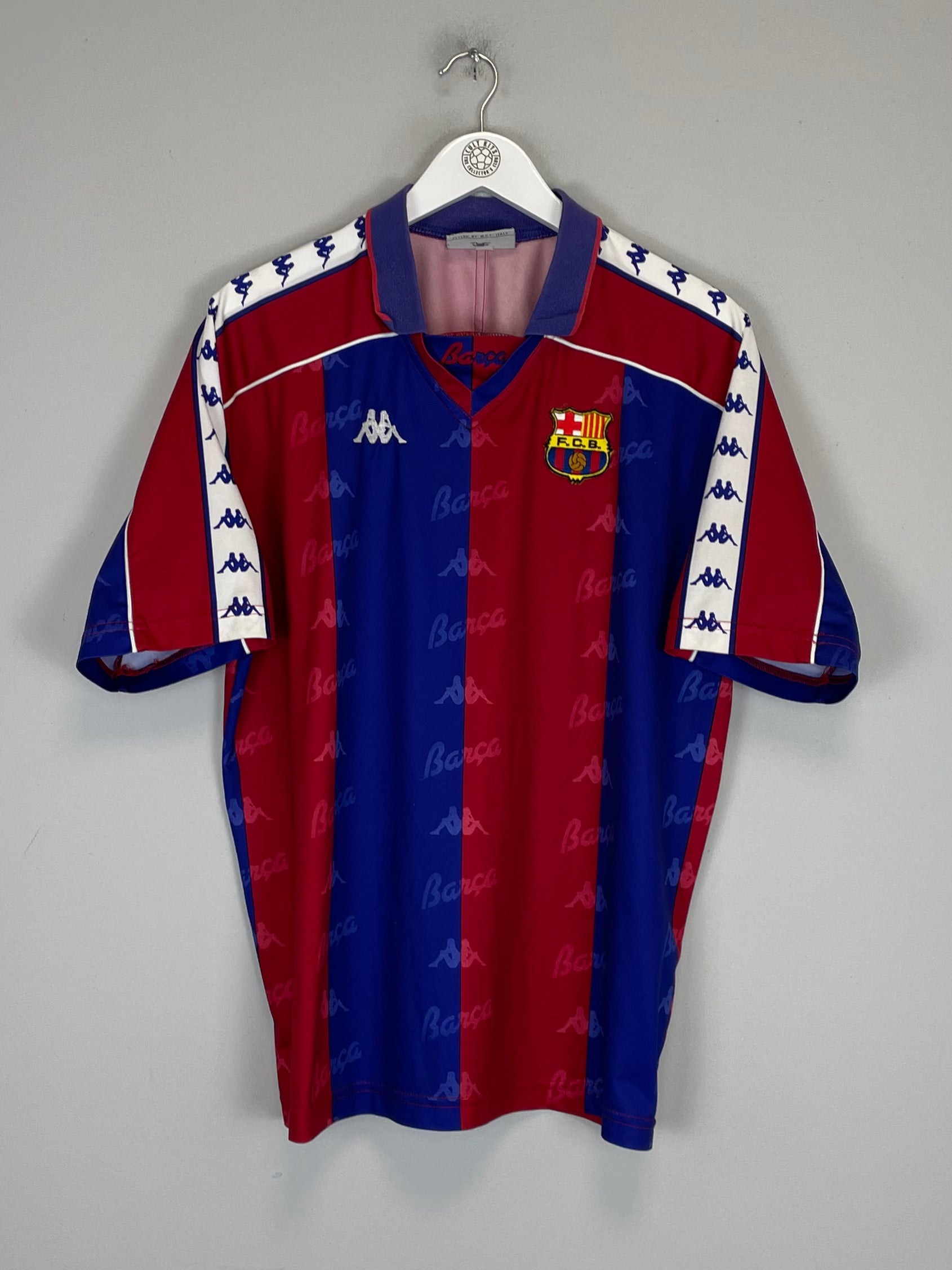 Shop 1992/95 BARCELONA HOME SHIRT (L) KAPPA, classic football shirts, vintage football shirts & retro soccer jerseys at Cult Kits