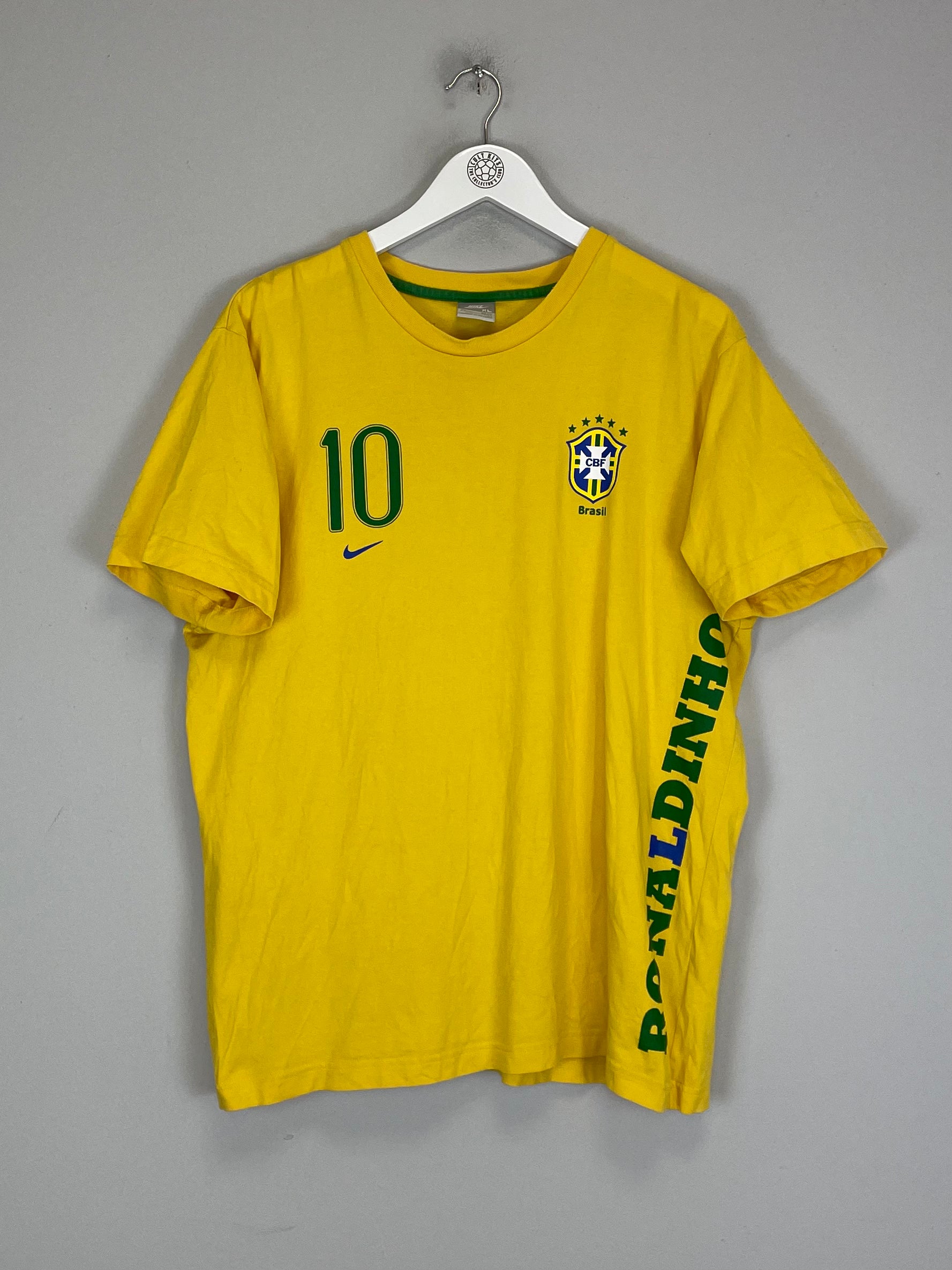 Shop 2006 BRAZIL RONALDINHO T-SHIRT (XL) NIKE, classic football shirts, vintage football shirts & retro soccer jerseys at Cult Kits
