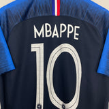 Shop 2018/19 FRANCE MBAPPE #10 HOME SHIRT (L) NIKE, classic football shirts, vintage football shirts & retro soccer jerseys at Cult Kits