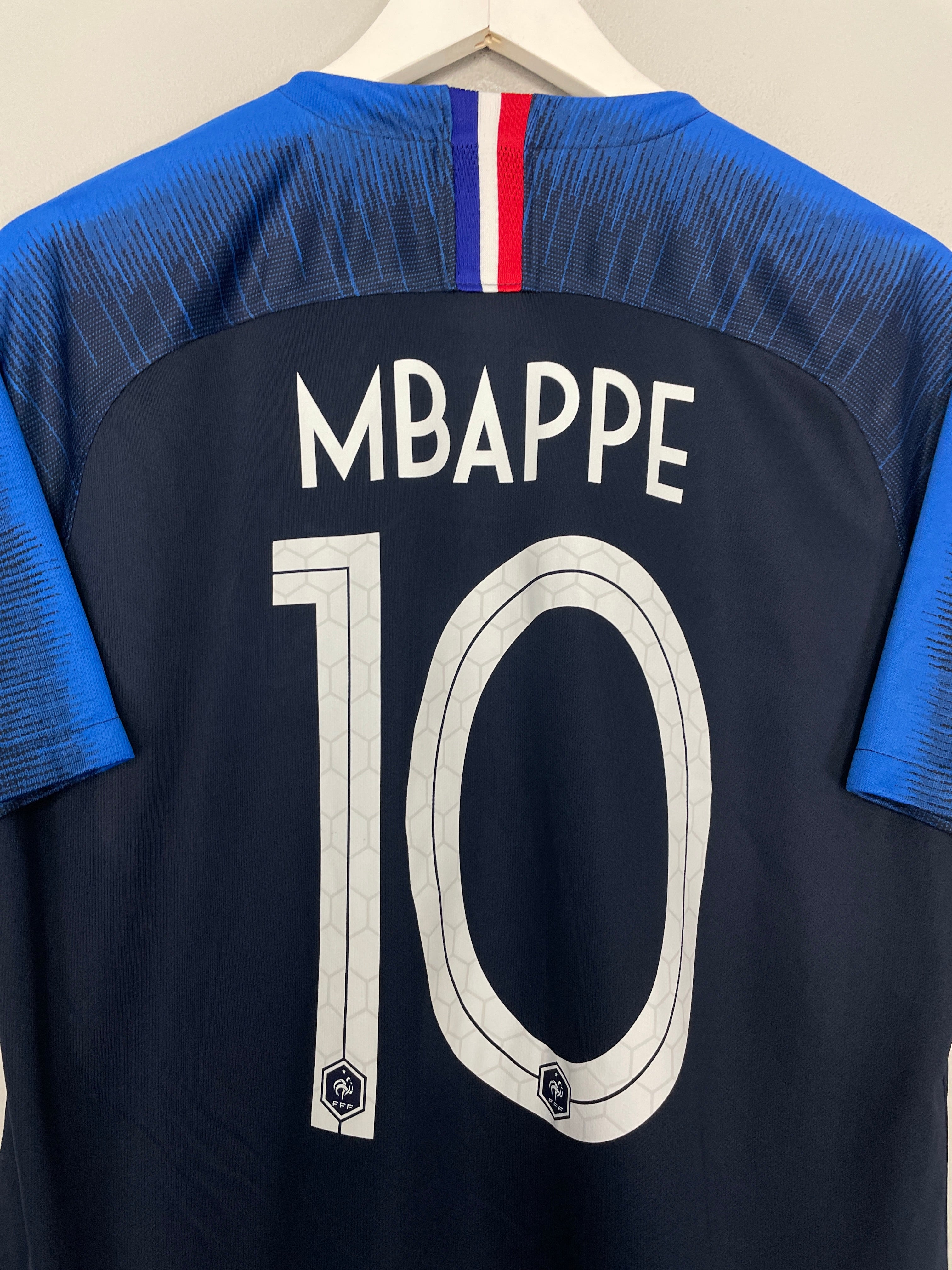 Shop 2018/19 FRANCE MBAPPE #10 HOME SHIRT (L) NIKE, classic football shirts, vintage football shirts & retro soccer jerseys at Cult Kits