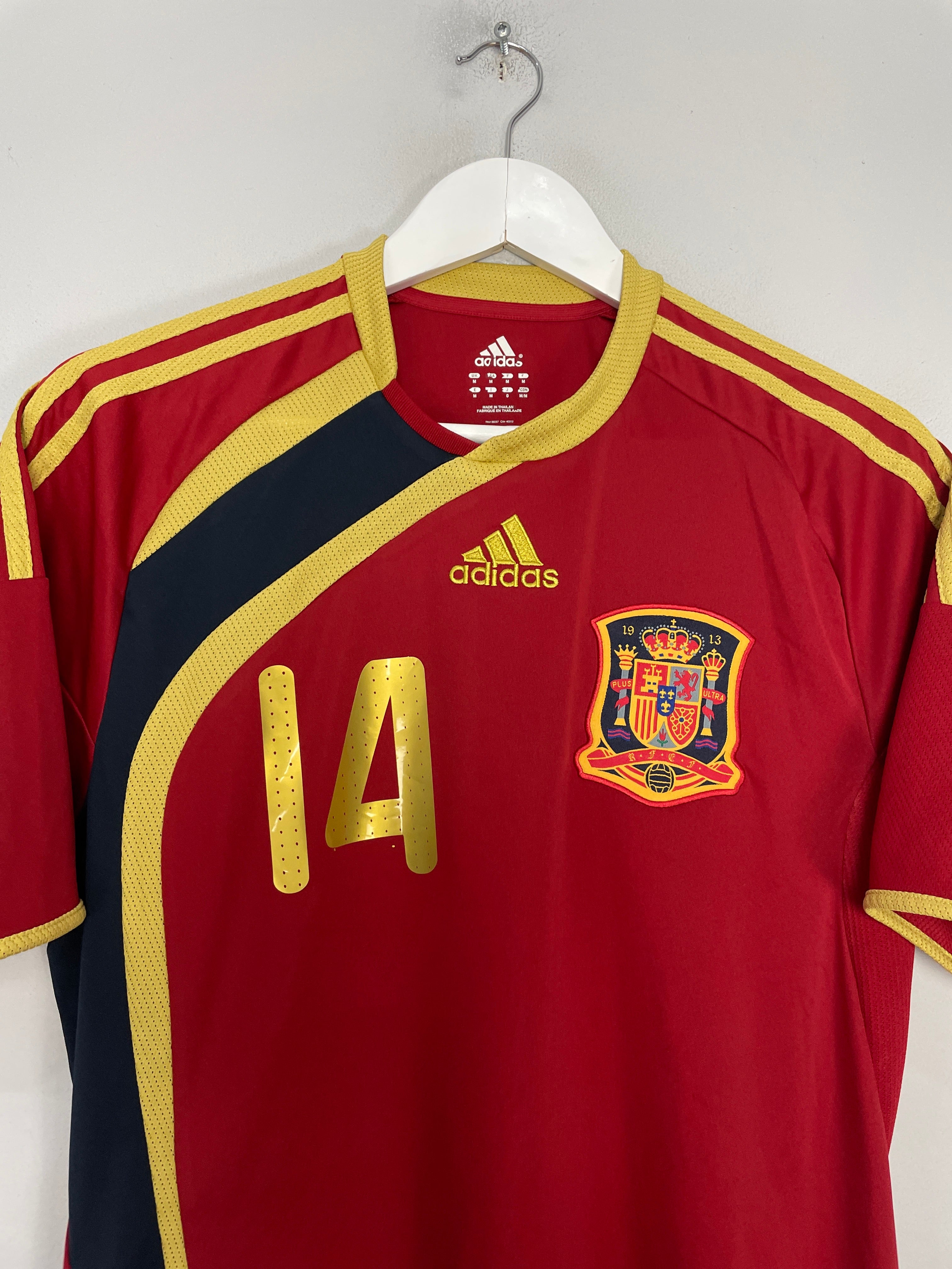 Shop 2009/10 SPAIN ALONSO #14 HOME SHIRT (M) ADIDAS, classic football shirts, vintage football shirts & retro soccer jerseys at Cult Kits