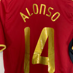 Shop 2009/10 SPAIN ALONSO #14 HOME SHIRT (M) ADIDAS, classic football shirts, vintage football shirts & retro soccer jerseys at Cult Kits