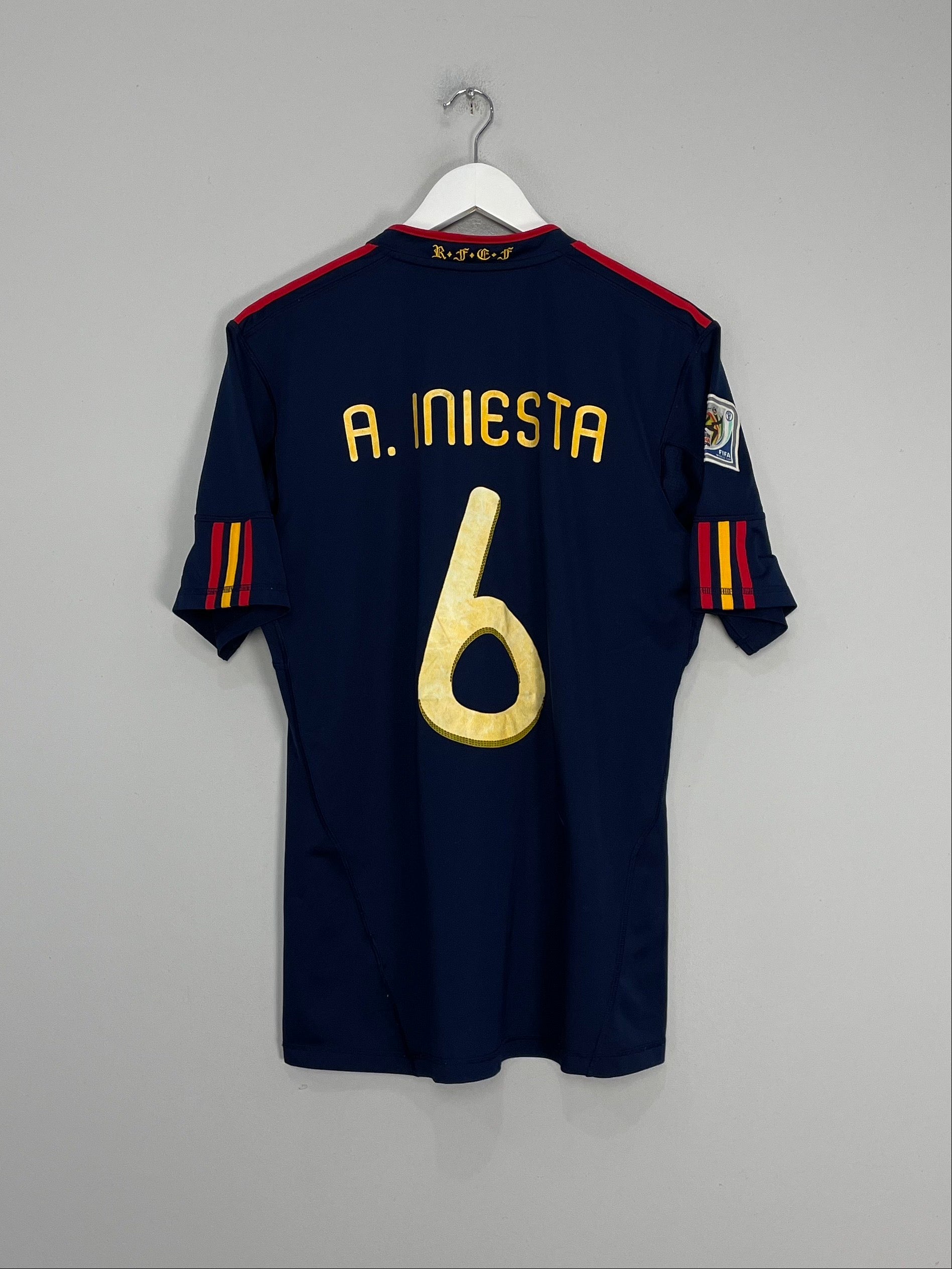 Shop 2010/11 SPAIN A.INIESTA #6 AWAY SHIRT (L) ADIDAS, classic football shirts, vintage football shirts & retro soccer jerseys at Cult Kits