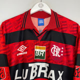 1995/96 FLAMENGO ROMARIO #11 *CENTENARY* HOME SHIRT (L) UMBRO