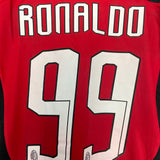 2007/08 AC MILAN RONALDO #99 HOME SHIRT (M) ADIDAS