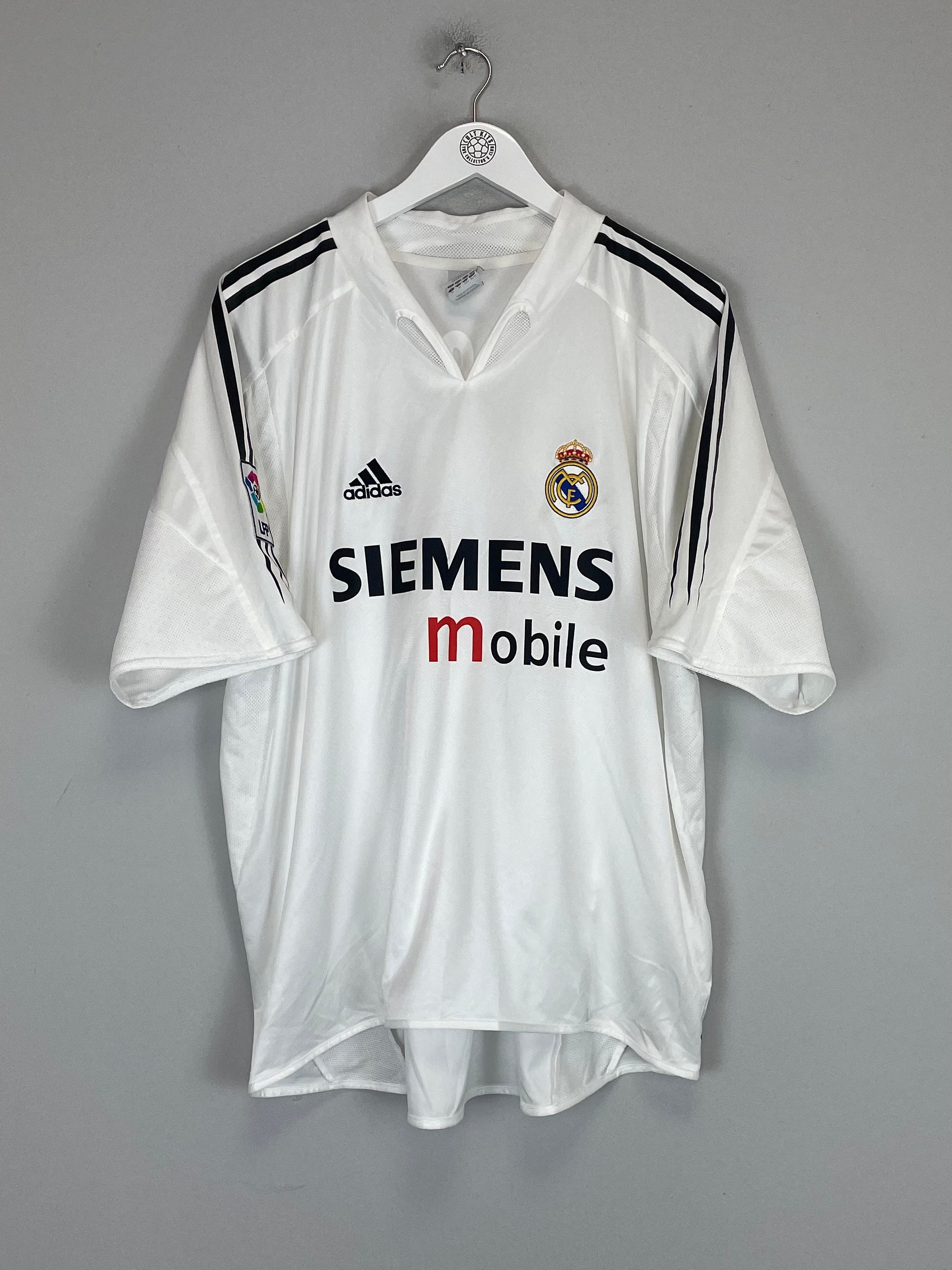Shop 2004/05 REAL MADRID ZIDANE #5 HOME SHIRT (XL) ADIDAS, classic football shirts, vintage football shirts & retro soccer jerseys at Cult Kits