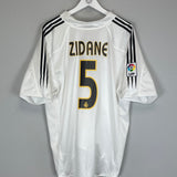 Shop 2004/05 REAL MADRID ZIDANE #5 HOME SHIRT (XL) ADIDAS, classic football shirts, vintage football shirts & retro soccer jerseys at Cult Kits