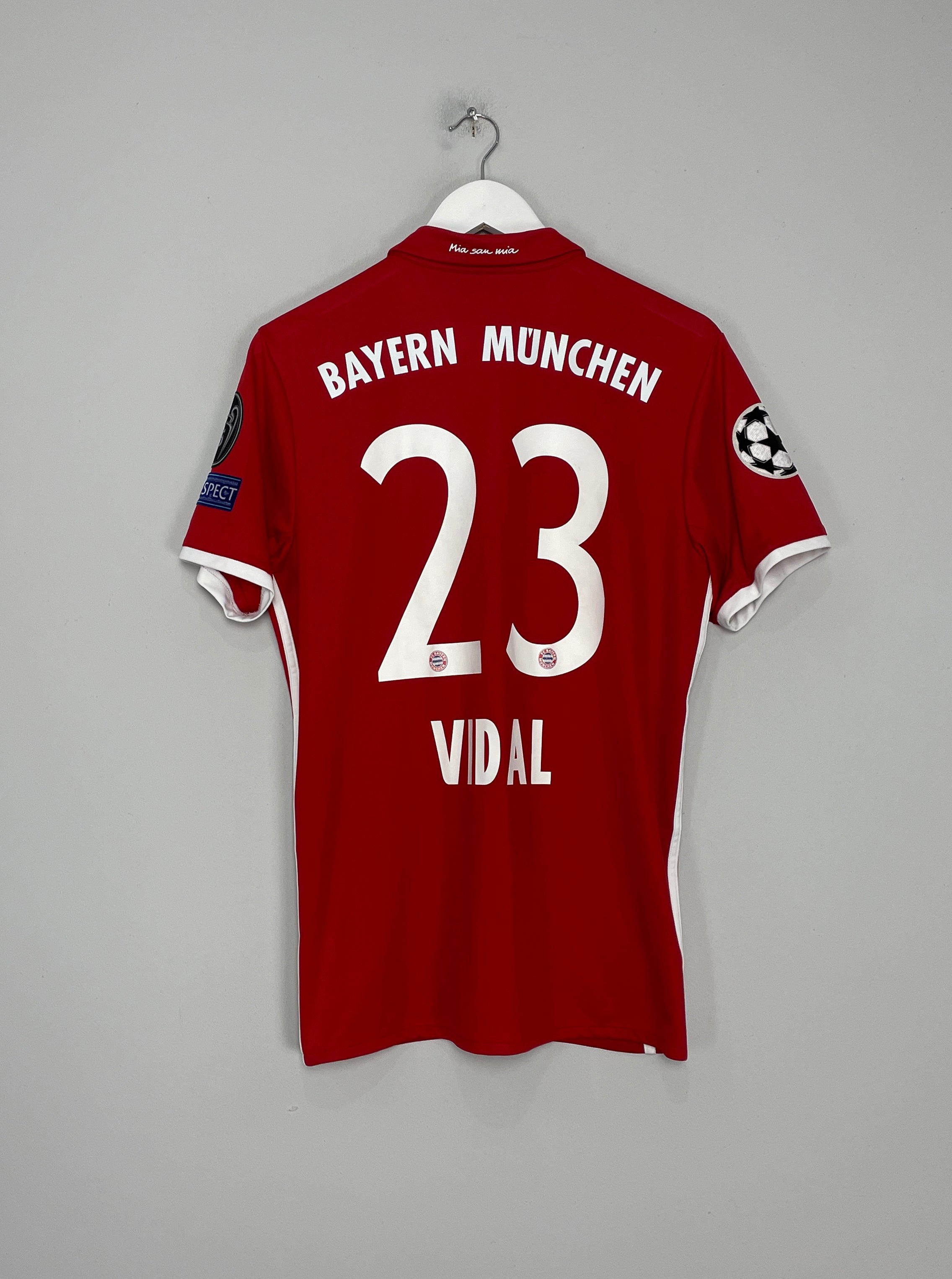 Shop 2016/17 BAYERN MUNICH VIDAL #23 C/L HOME SHIRT (M) ADIDAS, classic football shirts, vintage football shirts & retro soccer jerseys at Cult Kits