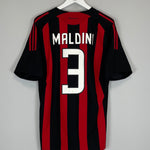 2008/09 AC MILAN MALDINI #3 HOME SHIRT (XL) ADIDAS