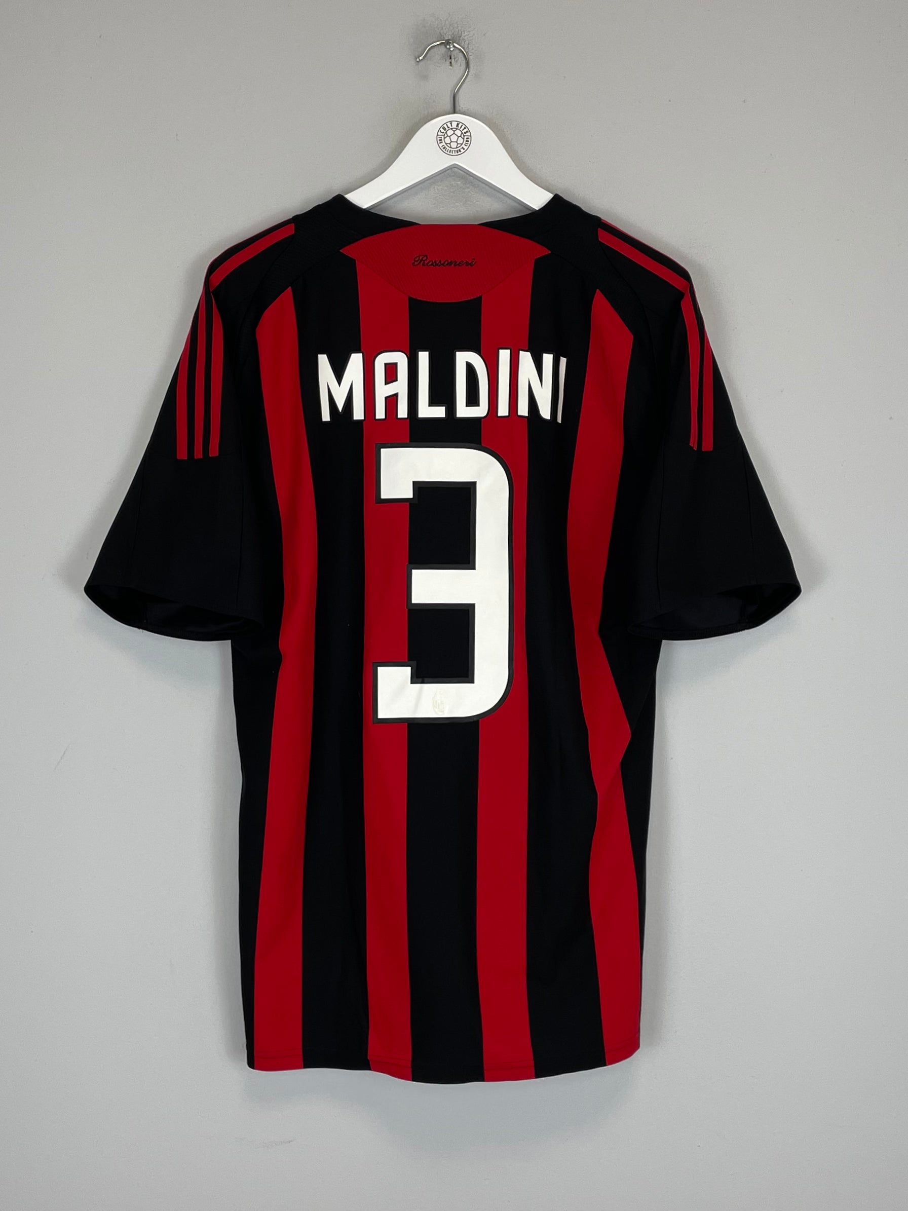 2008/09 AC MILAN MALDINI #3 HOME SHIRT (XL) ADIDAS