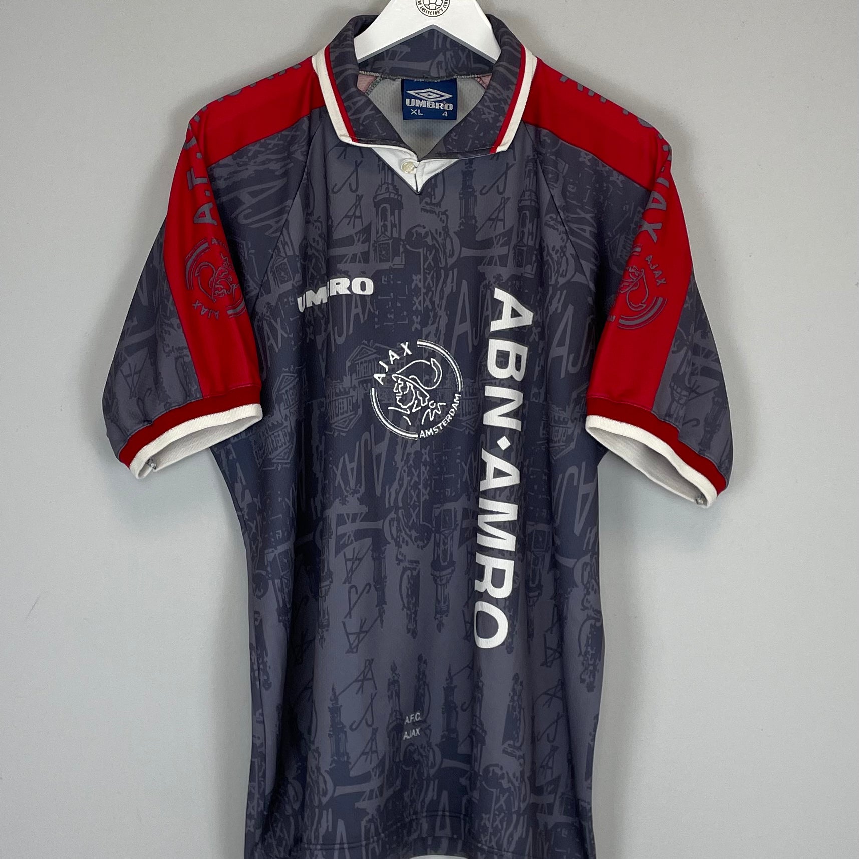 Shop 1996/97 AJAX AWAY SHIRT (XL) UMBRO, classic football shirts, vintage football shirts & retro soccer jerseys at Cult Kits