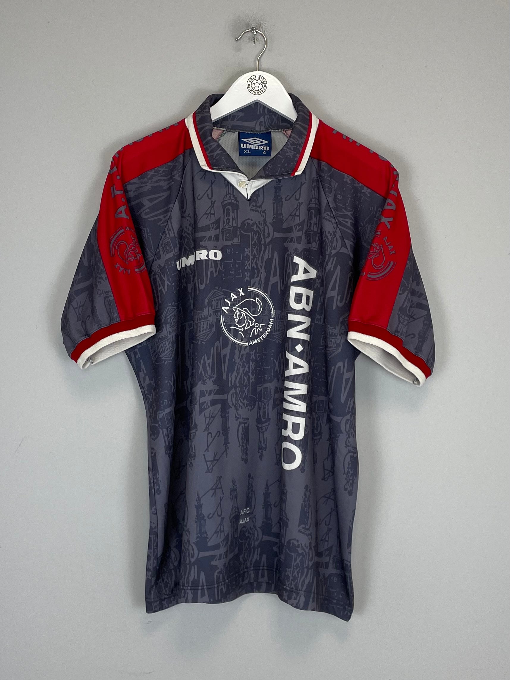 Shop 1996/97 AJAX AWAY SHIRT (XL) UMBRO, classic football shirts, vintage football shirts & retro soccer jerseys at Cult Kits