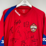 2009/10 CSKA MOSCOW L/S *SQUAD SIGNED* HOME SHIRT (L) REEBOK