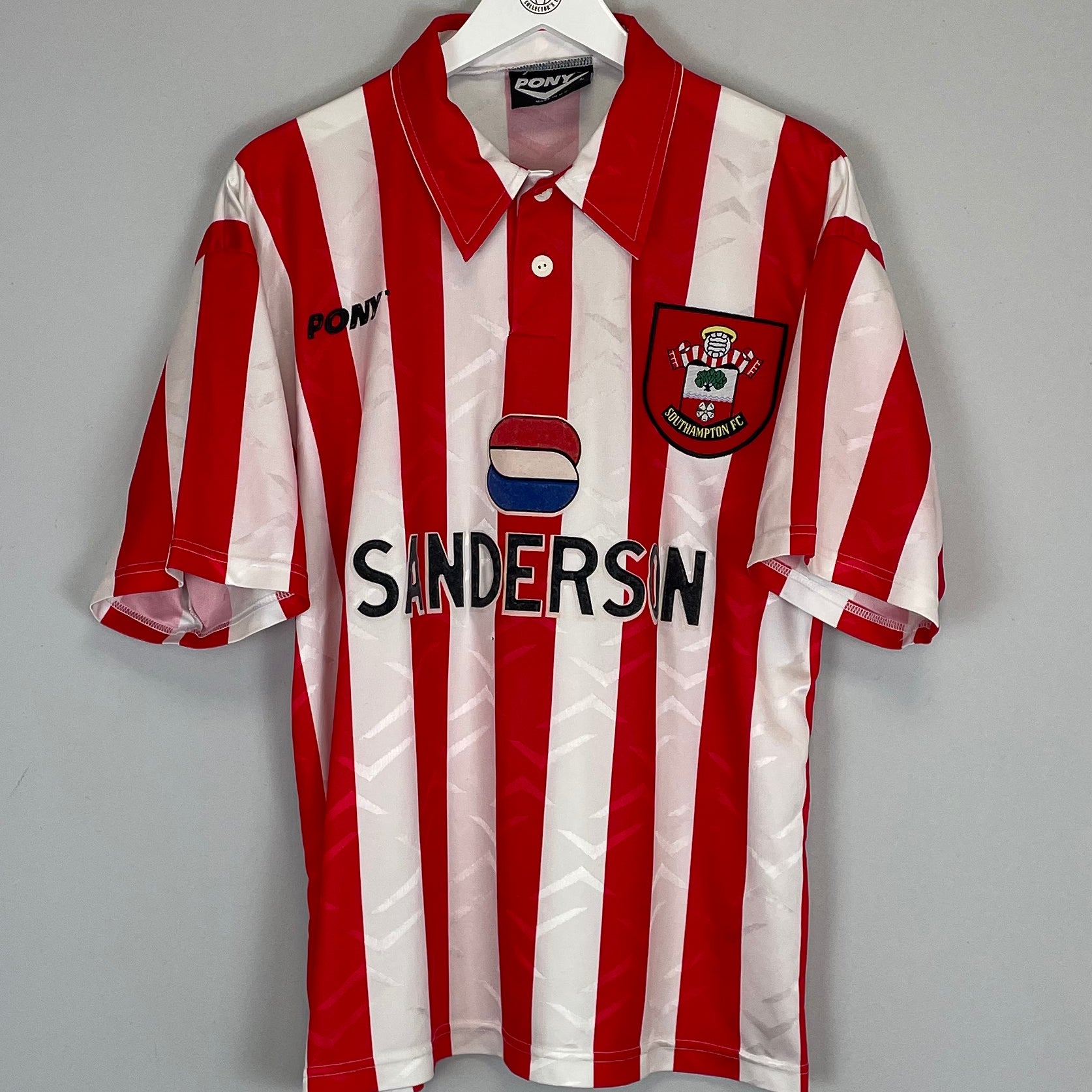 Shop 1995/97 SOUTHAMPTON HOME SHIRT (L) PONY, classic football shirts, vintage football shirts & retro soccer jerseys at Cult Kits