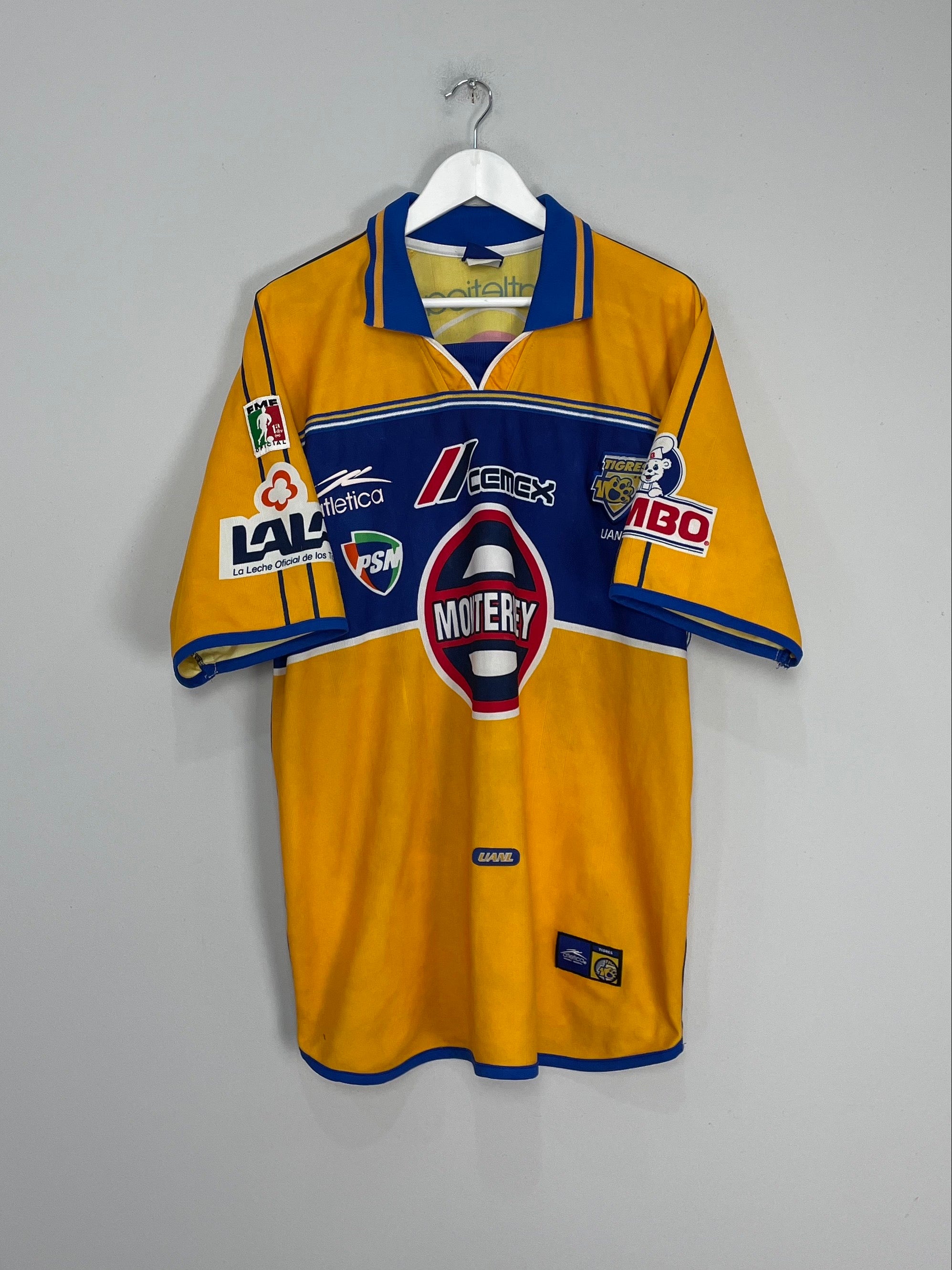 Shop 2000/01 TIGRES HOME SHIRT (L) ATLETICA, classic football shirts, vintage football shirts & retro soccer jerseys at Cult Kits