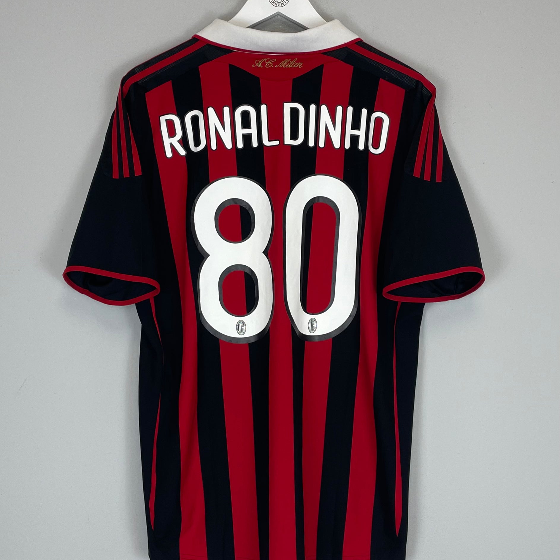 2009/10 AC MILAN RONALDINHO #80 HOME SHIRT (L) ADIDAS – Cult Kits