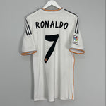 2013/14 REAL MADRID RONALDO #7 HOME SHIRT (M) ADIDAS