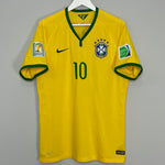 Shop 2014/15 BRAZIL NEYMAR JR #10 *AUTHENTIC* HOME SHIRT (XL) NIKE, classic football shirts, vintage football shirts & retro soccer jerseys at Cult Kits
