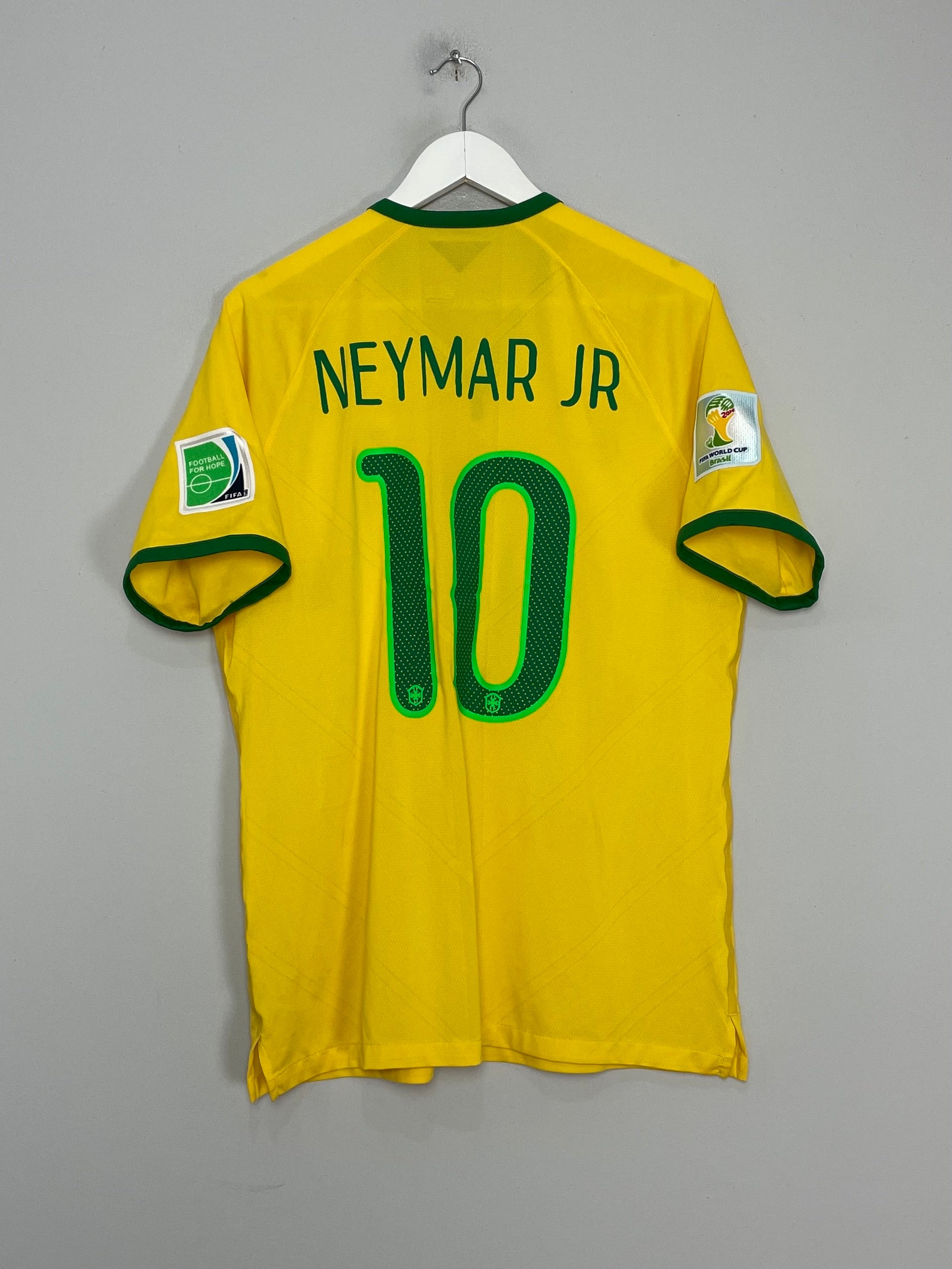 Shop 2014/15 BRAZIL NEYMAR JR #10 *AUTHENTIC* HOME SHIRT (XL) NIKE, classic football shirts, vintage football shirts & retro soccer jerseys at Cult Kits