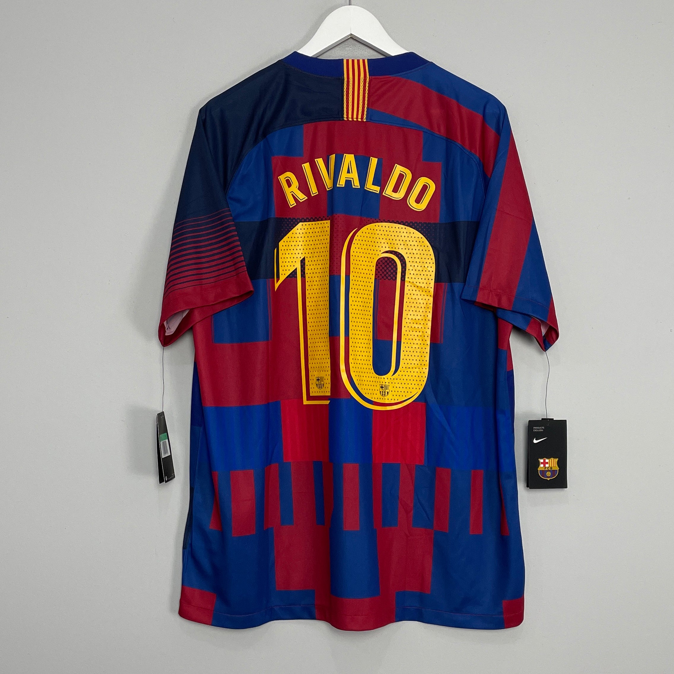 Shop 2021/22 BARCELONA RIVALDO #10 *BNWT* PRE MATCH SHIRT (XL) NIKE, classic football shirts, vintage football shirts & retro soccer jerseys at Cult Kits