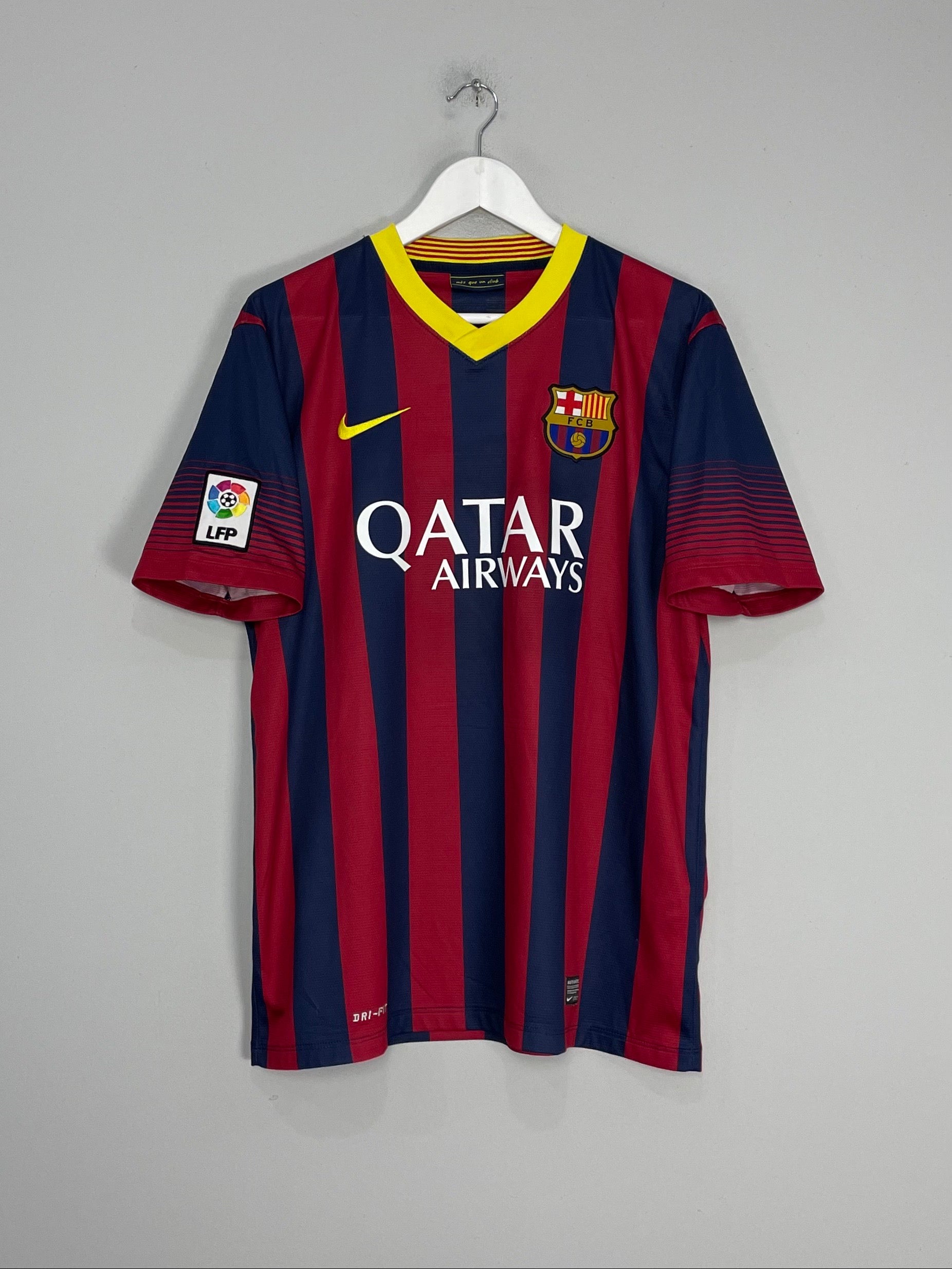 Shop 2013/14 BARCELONA MESSI #10 HOME SHIRT (L) NIKE, classic football shirts, vintage football shirts & retro soccer jerseys at Cult Kits