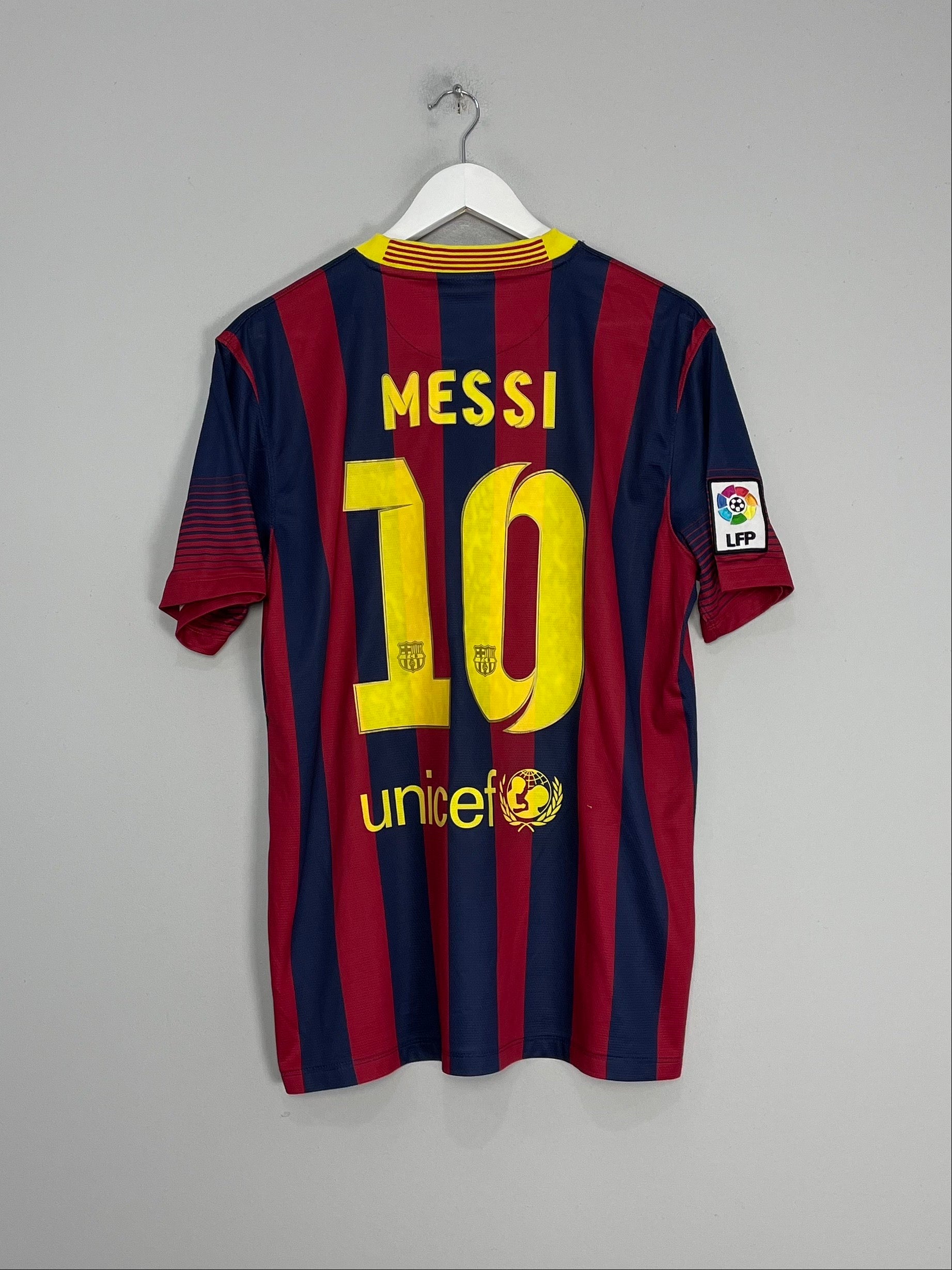 Shop 2013/14 BARCELONA MESSI #10 HOME SHIRT (L) NIKE, classic football shirts, vintage football shirts & retro soccer jerseys at Cult Kits