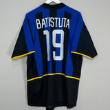 Shop 2002/03 INTER MILAN BATISTUTA #19 HOME SHIRT (XL) NIKE, classic football shirts, vintage football shirts & retro soccer jerseys at Cult Kits