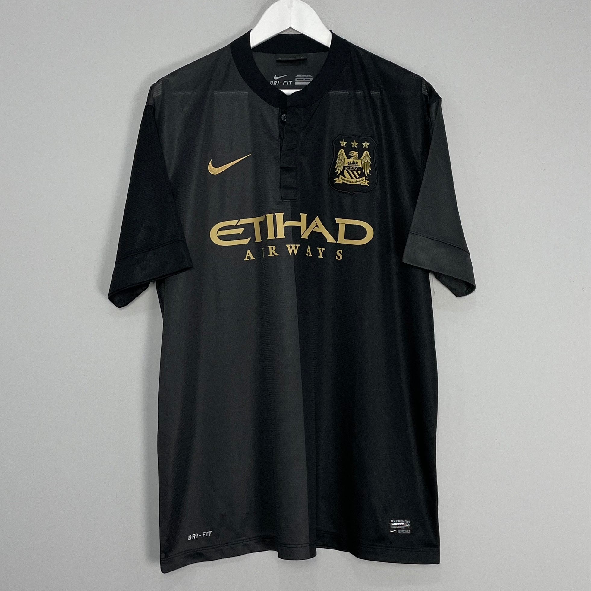 Shop 2013/14 MANCHESTER CITY AWAY SHIRT (XL) NIKE, classic football shirts, vintage football shirts & retro soccer jerseys at Cult Kits
