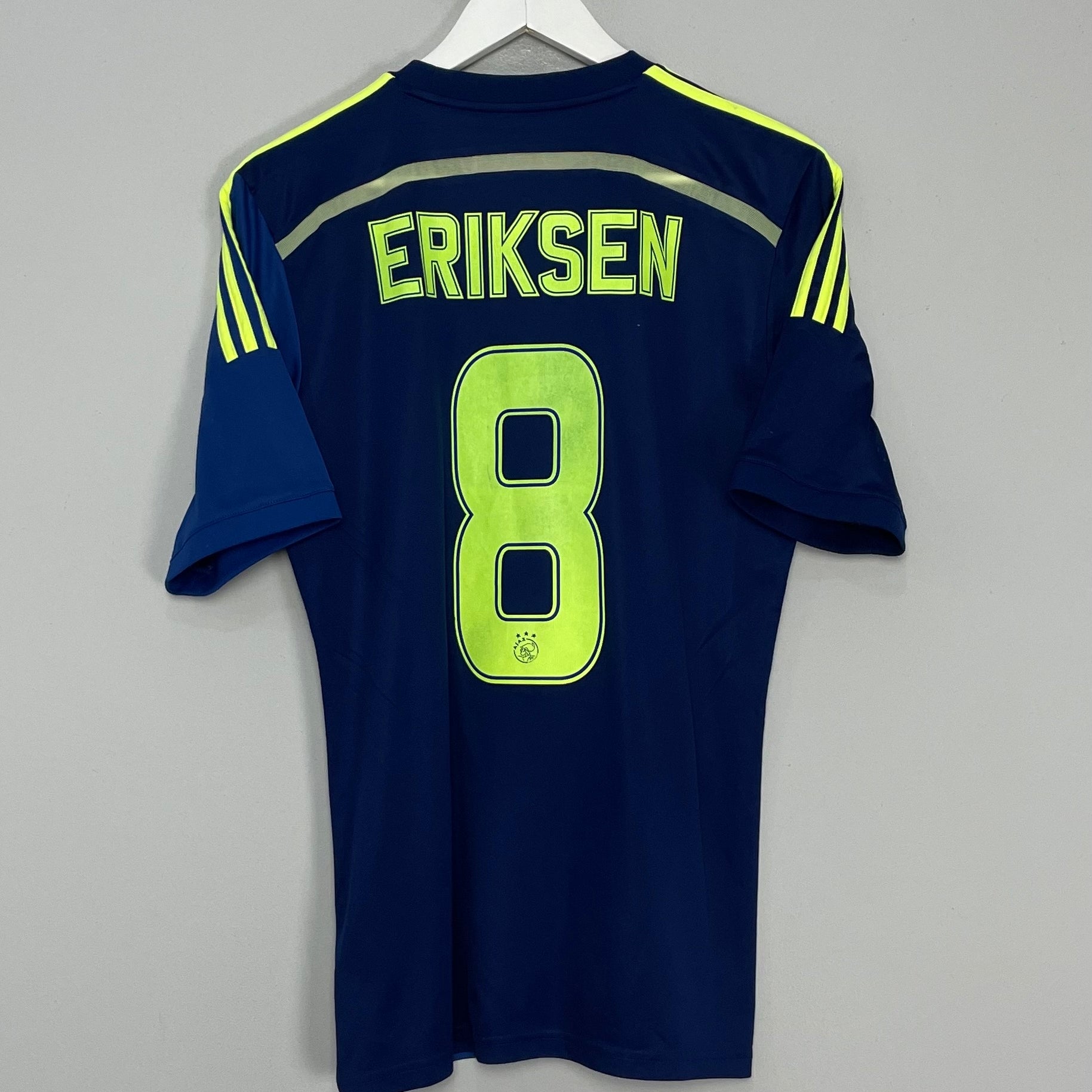 Shop 2014/15 AJAX ERIKSEN #8 AWAY SHIRT (M) ADIDAS, classic football shirts, vintage football shirts & retro soccer jerseys at Cult Kits