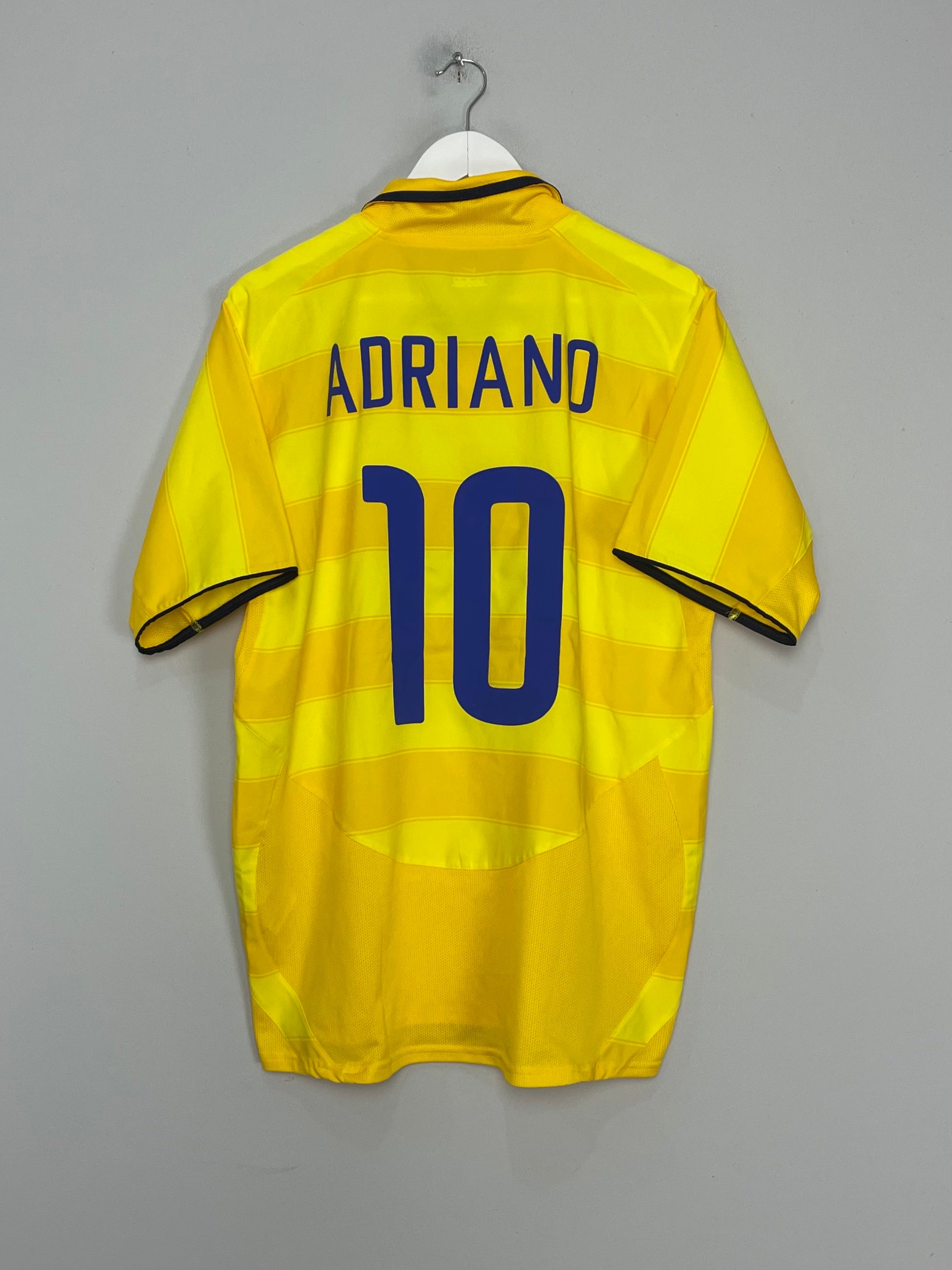 Shop 2003/04 INTER MILAN ADRIANO #10 AWAY SHIRT (L) NIKE, classic football shirts, vintage football shirts & retro soccer jerseys at Cult Kits
